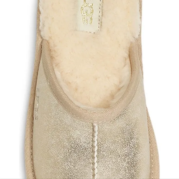 UGG Kids' Keegan Metallic UGGplush Faux Fur Lined Slipper