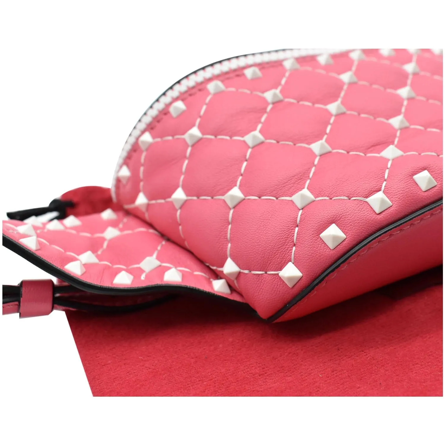 VALENTINO Free Rockstud Spike Leather Belt Bag Pink