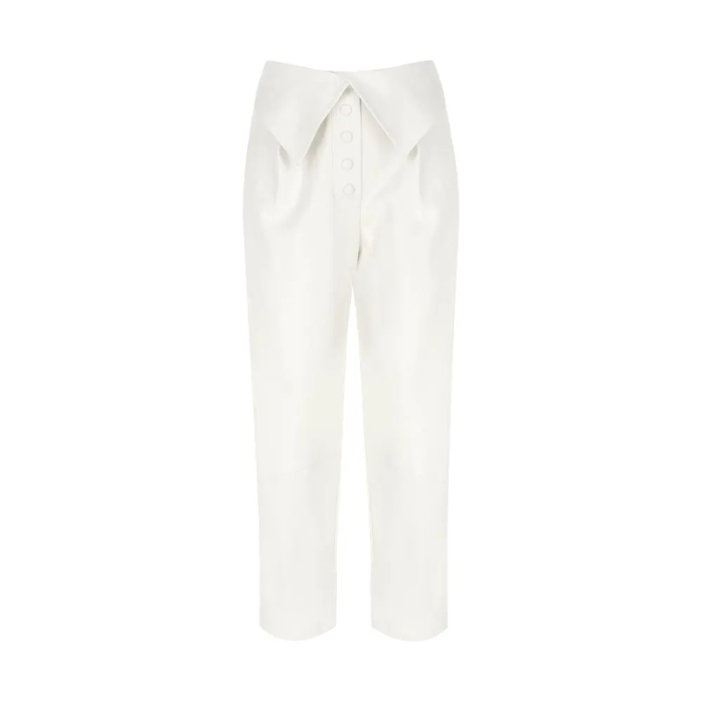 Vegan-Leather High-Rise Pant