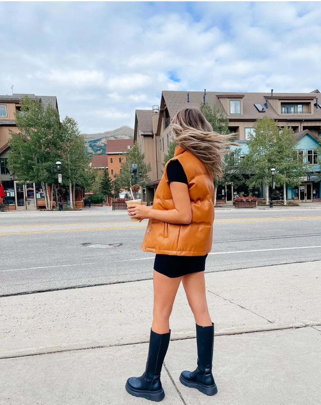 Vegan Leather Puffer, Two Colors