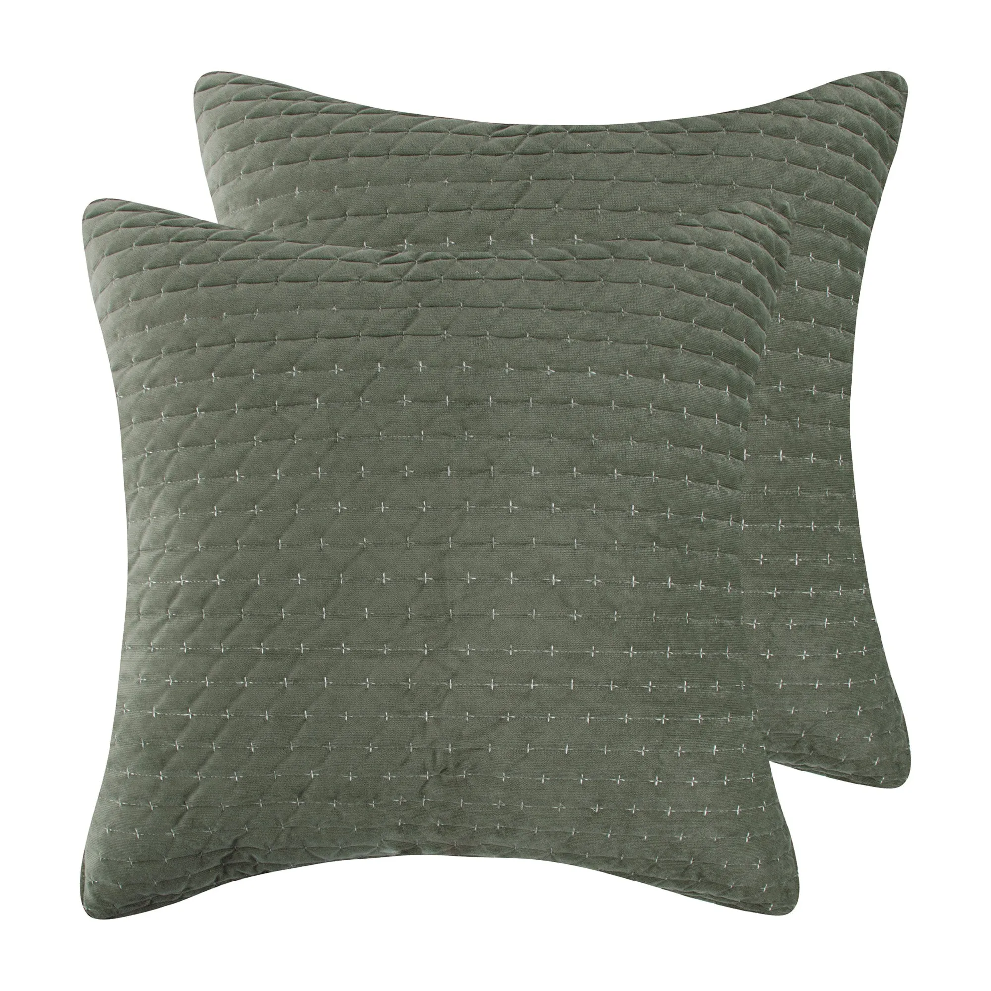 Velvet Stitch Euro Sham - Set of 2