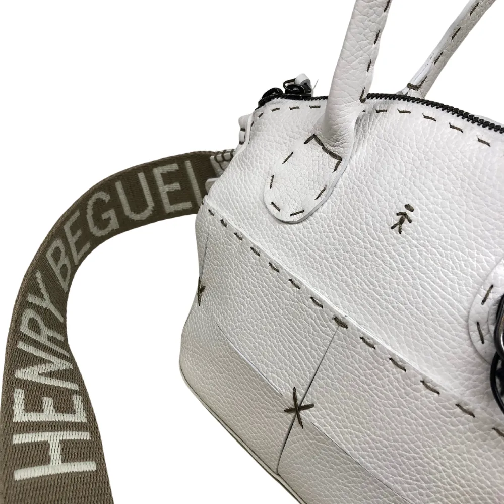 Virginia Mosaico XS HB Muflone Bag in Bianco