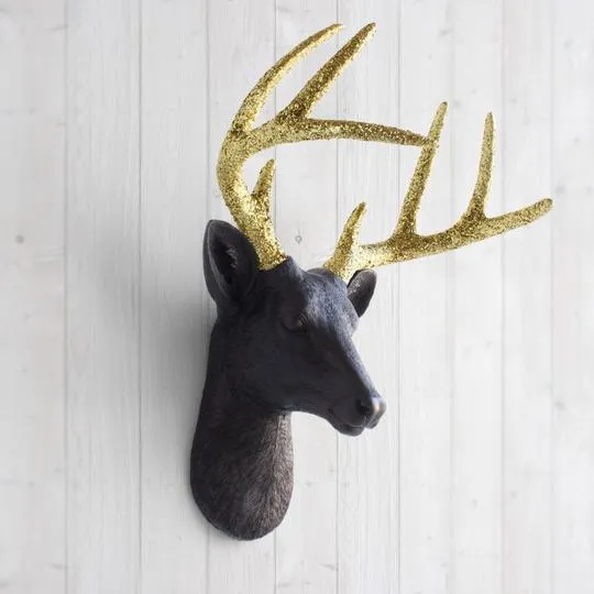 Wall Charmers - The Virginia Large Deer Head Faux Taxidermy Glitter