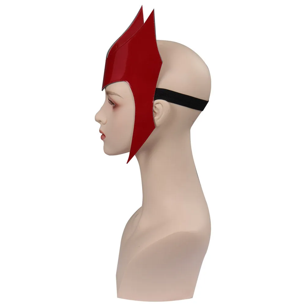 Wanda Vision Scarlet Witch Mask Cosplay PU Masks Helmet Masquerade Halloween Party Costume Props