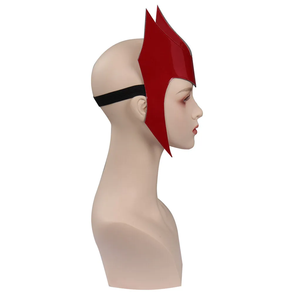 Wanda Vision Scarlet Witch Mask Cosplay PU Masks Helmet Masquerade Halloween Party Costume Props