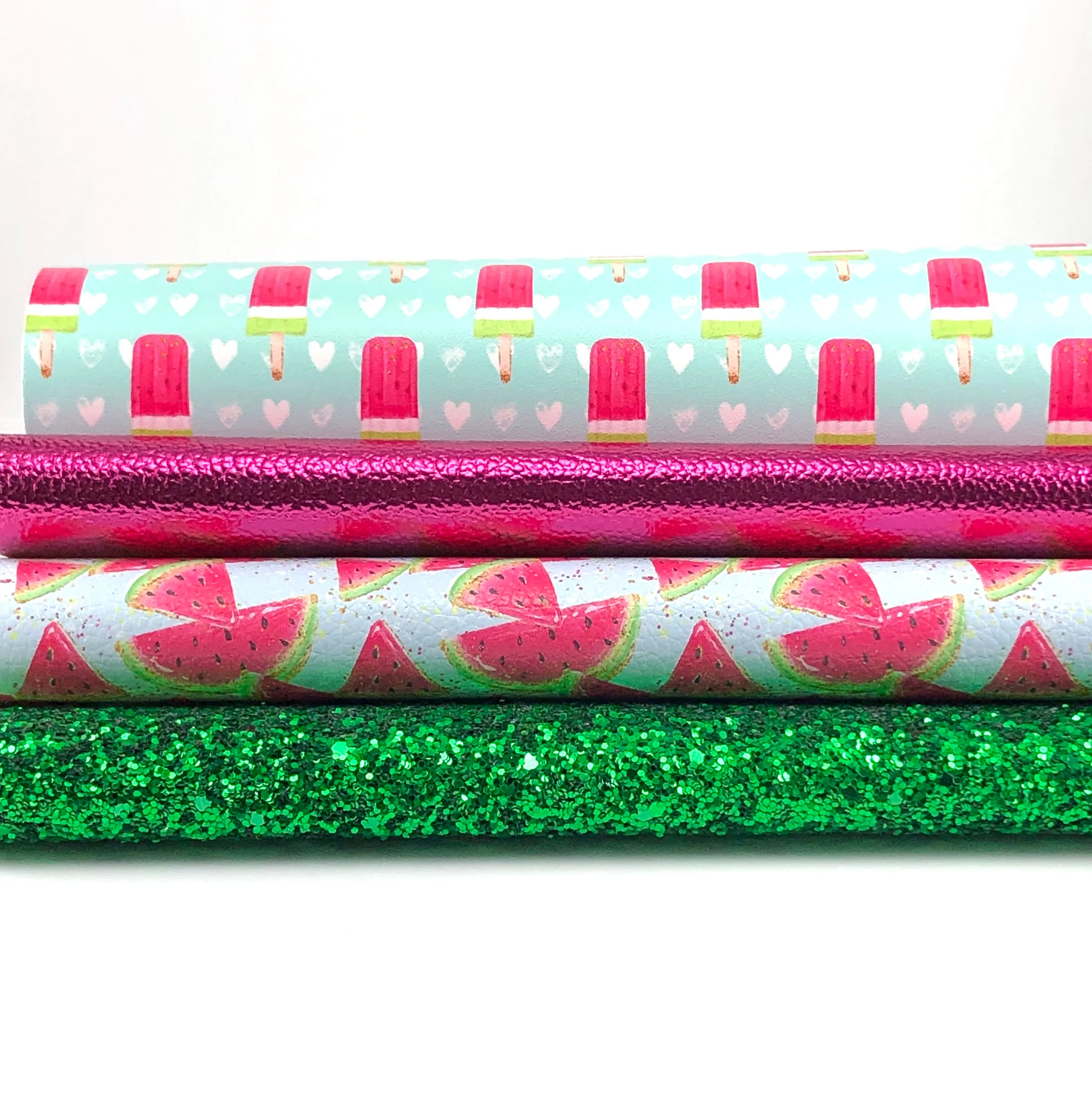 Watermelon Leather and Glitter Sheet Bundle