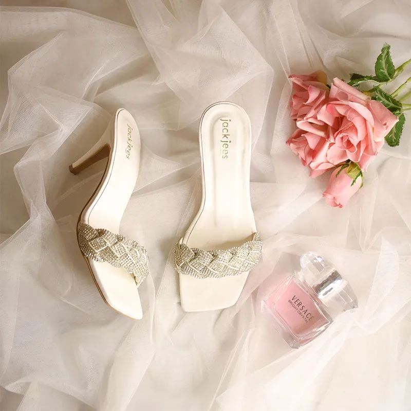 Weave Slides White