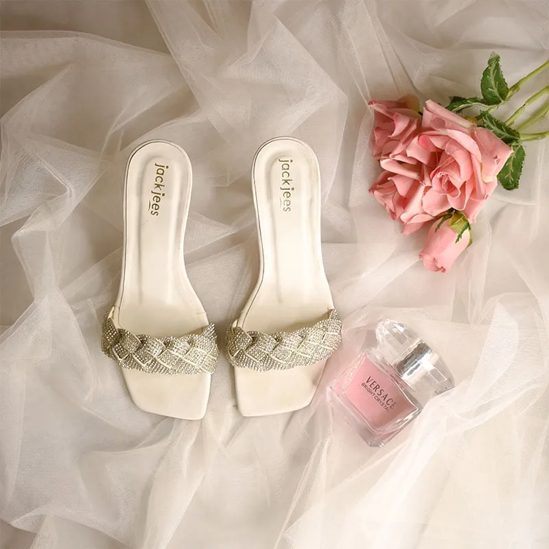 Weave Slides White