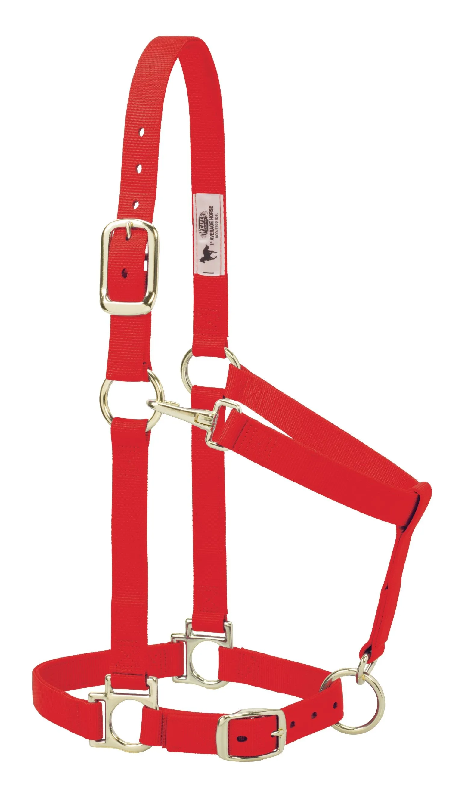 Weaver Basic Adjustable Nylon Halter, 1" Small Horse (Multiple Color Options)