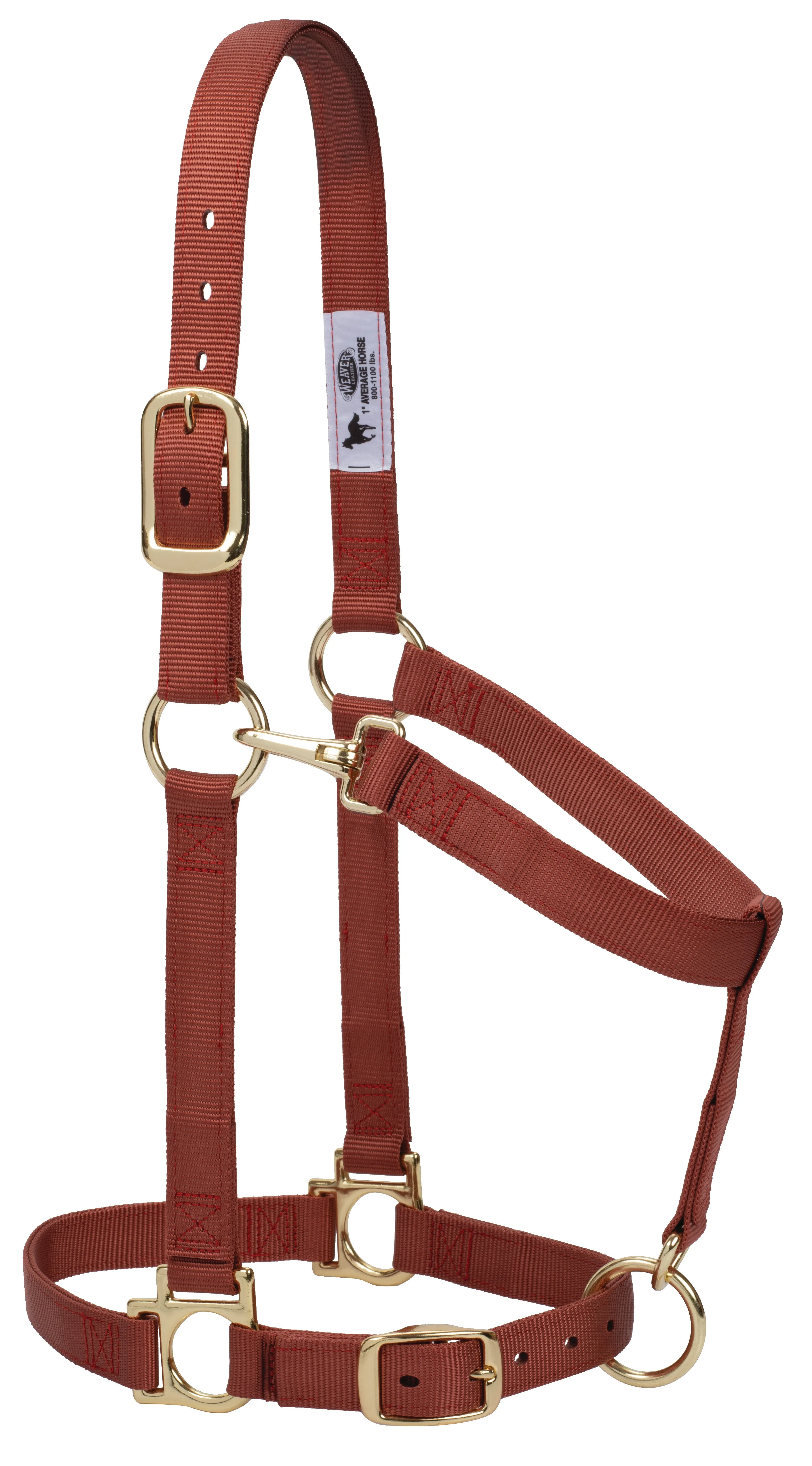 Weaver Basic Adjustable Nylon Halter, 1" Small Horse (Multiple Color Options)