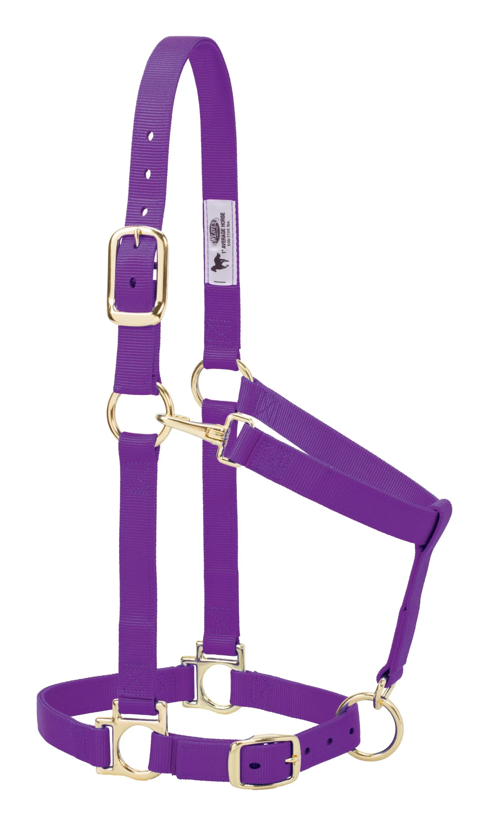 Weaver Basic Adjustable Nylon Halter, 1" Small Horse (Multiple Color Options)