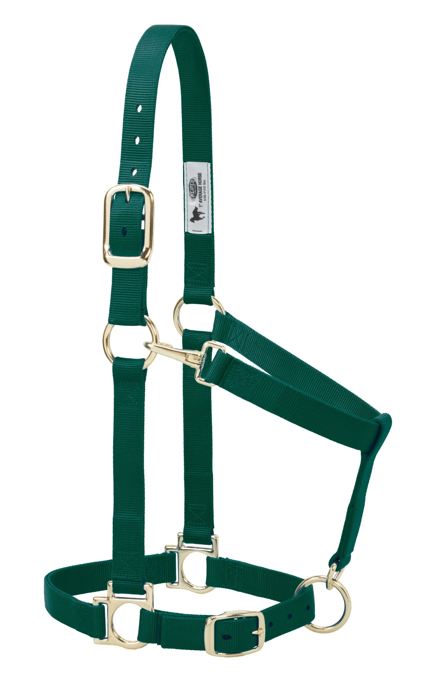 Weaver Basic Adjustable Nylon Halter, 1" Small Horse (Multiple Color Options)