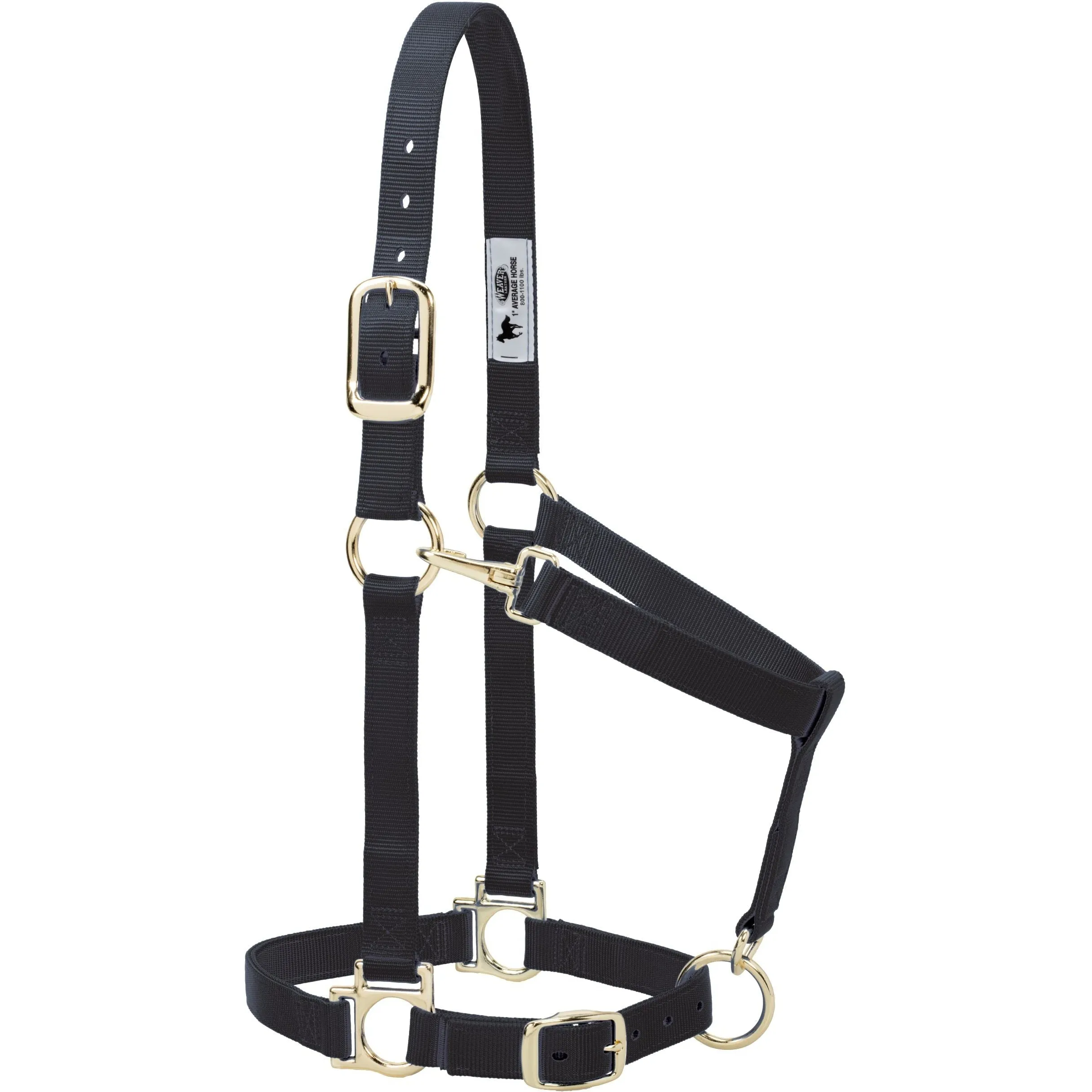 Weaver Basic Adjustable Nylon Halter, 1" Small Horse (Multiple Color Options)