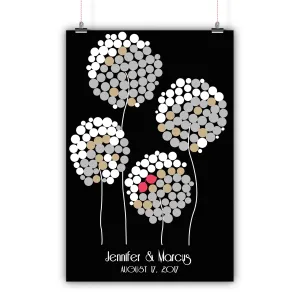 Wedding Guest Book Alternative - Dandelions