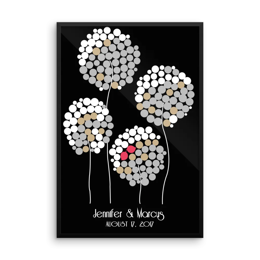 Wedding Guest Book Alternative - Dandelions