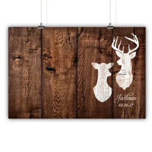 Wedding Guest Book Alternative - Distressed Deer