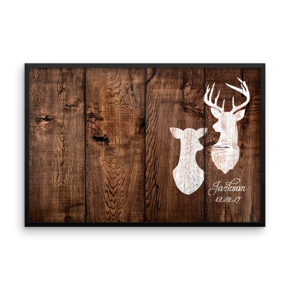 Wedding Guest Book Alternative - Distressed Deer