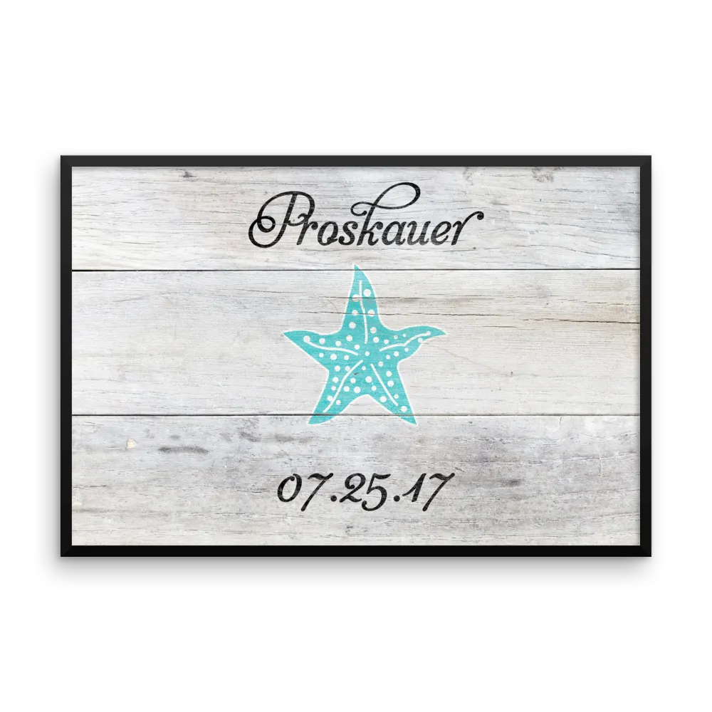 Wedding Guest Book Alternative - Distressed Starfish