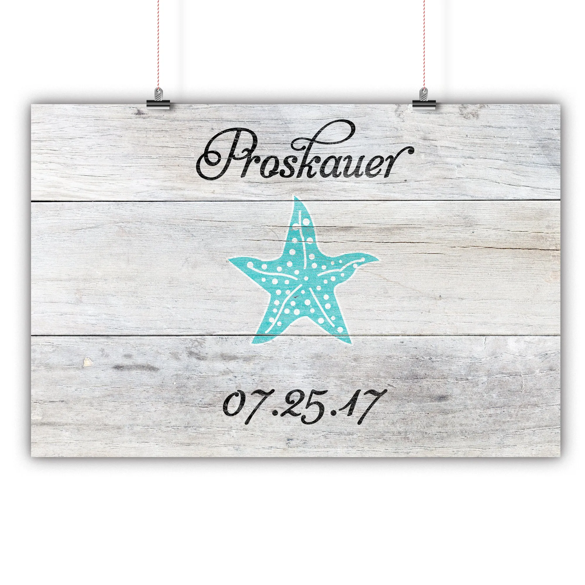 Wedding Guest Book Alternative - Distressed Starfish