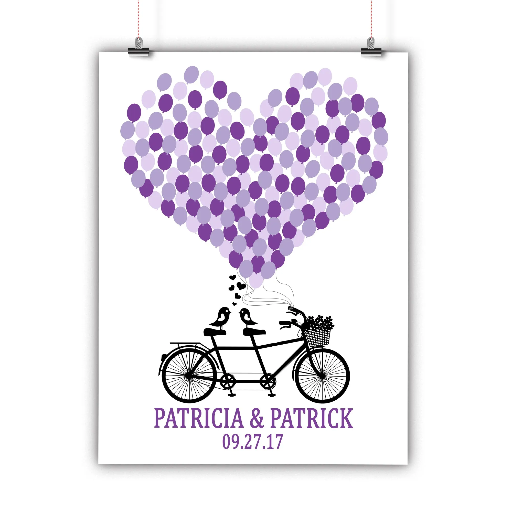 Wedding Guest Book Alternative - Tandem Bike