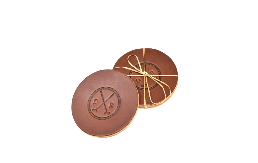 Wholesale Golf Leather Coaster Set