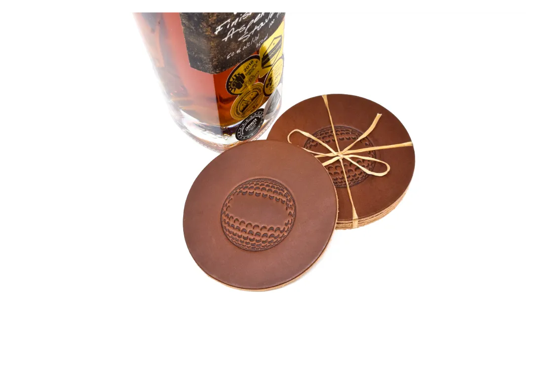 Wholesale Golf Leather Coaster Set