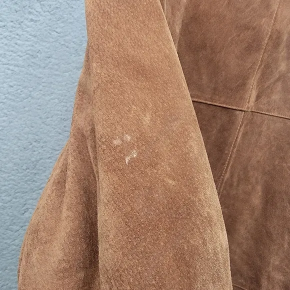 WINLIT 100%  Leather  Faux Fur Reversible  Brown Jacket Coat Women's Size M VTG.