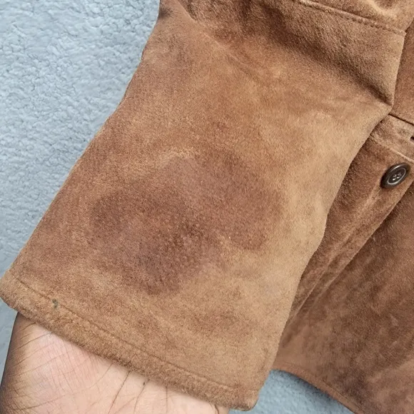 WINLIT 100%  Leather  Faux Fur Reversible  Brown Jacket Coat Women's Size M VTG.