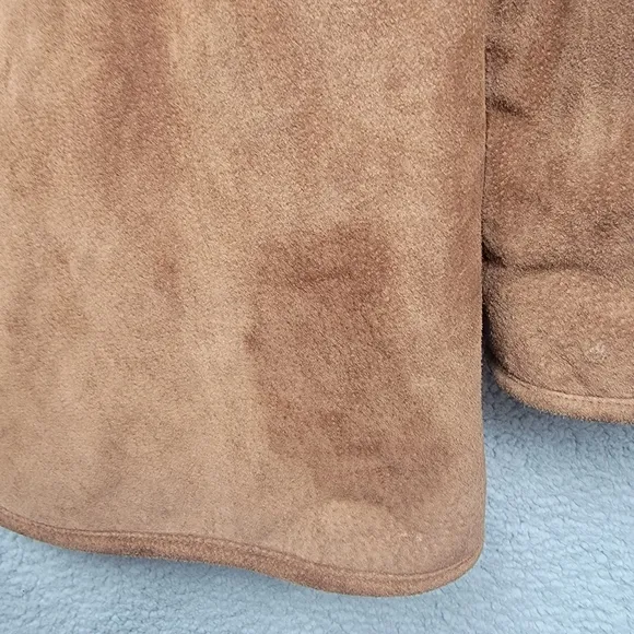 WINLIT 100%  Leather  Faux Fur Reversible  Brown Jacket Coat Women's Size M VTG.