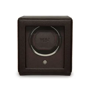 WOLF Single Brown Cub Watch Winder with Cover