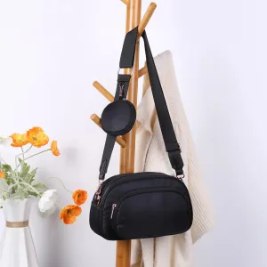 Women Messenger Bag Fashion Ladies Casual Handbags Nylon Adjustable Strap Temperament Multi-pocket Shopping Small Purses