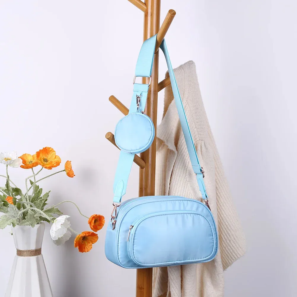 Women Messenger Bag Fashion Ladies Casual Handbags Nylon Adjustable Strap Temperament Multi-pocket Shopping Small Purses