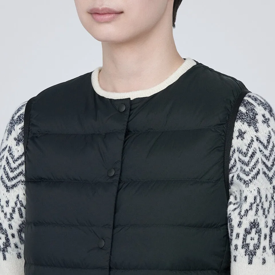 Women's Recycled Nylon Lightweight Collarless Down Gilet