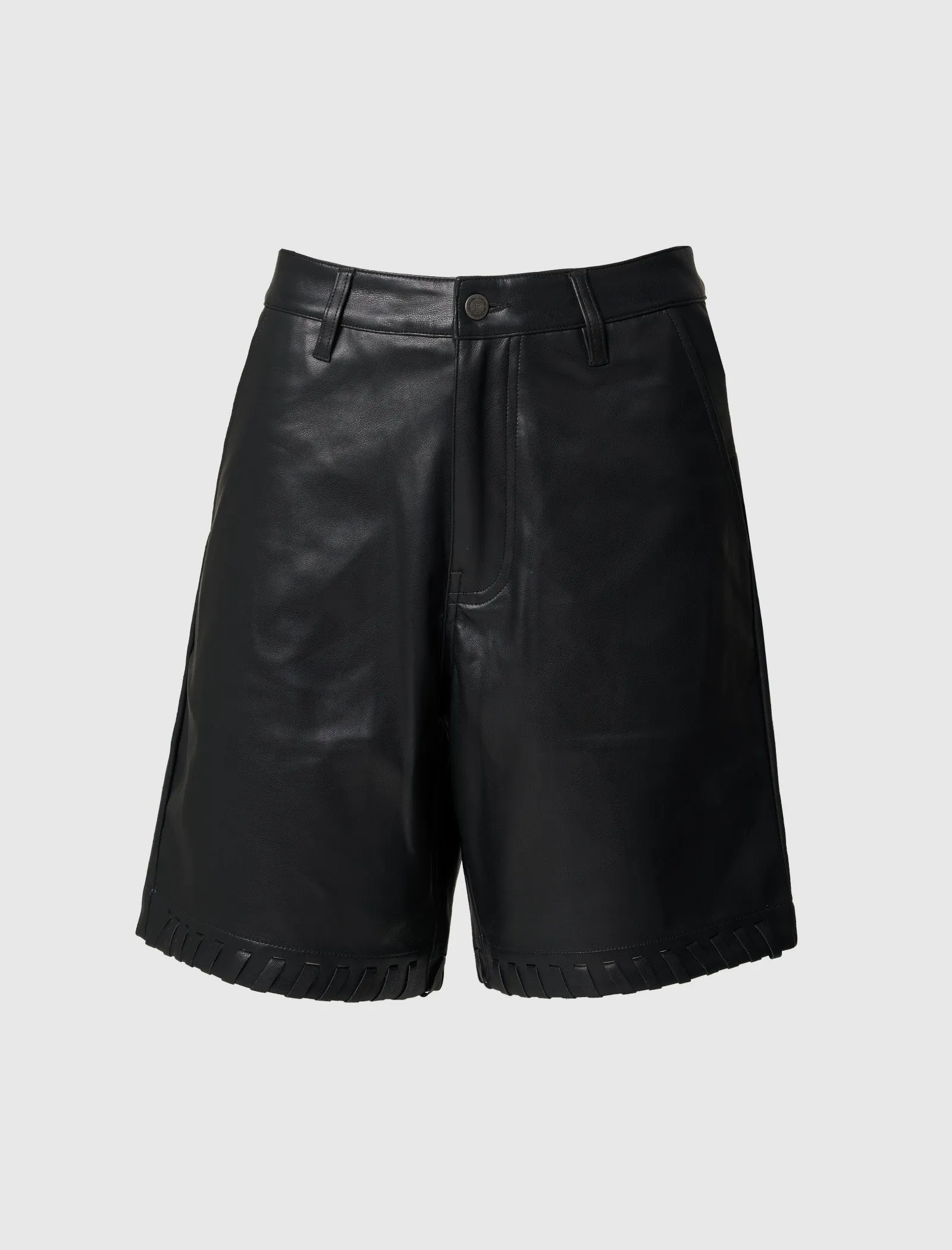 WOMEN'S VEGAN LEATHER SHORT