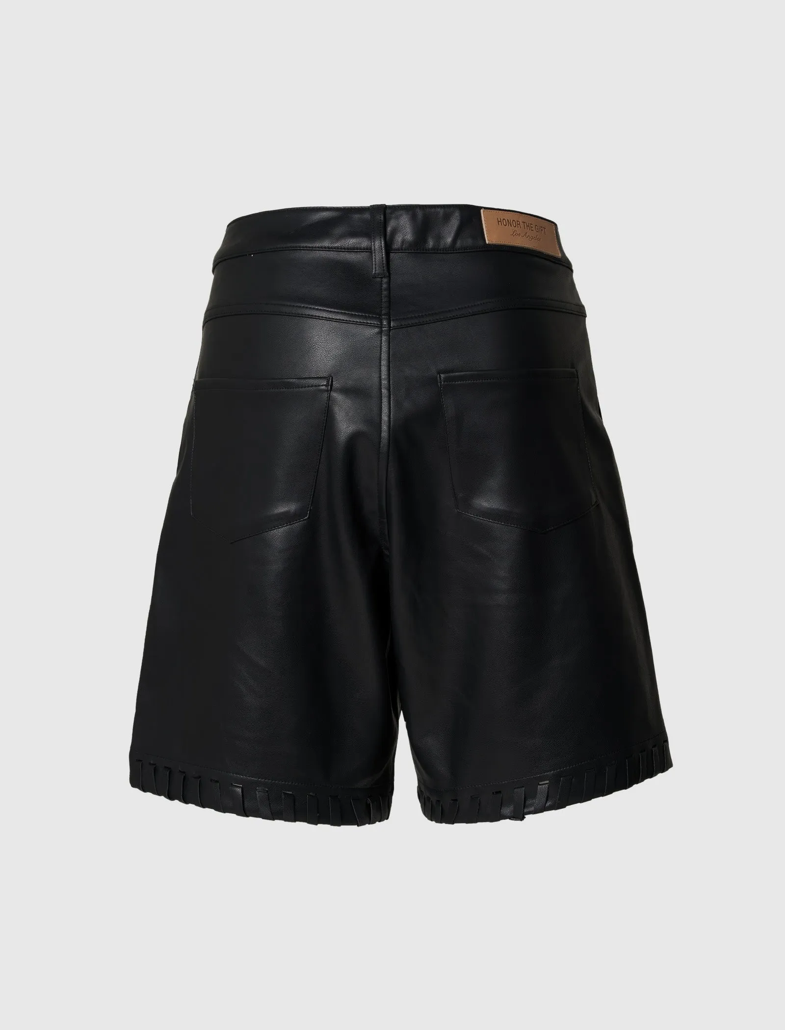 WOMEN'S VEGAN LEATHER SHORT