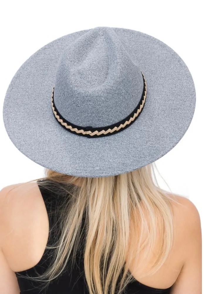 Woven Suede Banded Rancher Hat (3 colors)