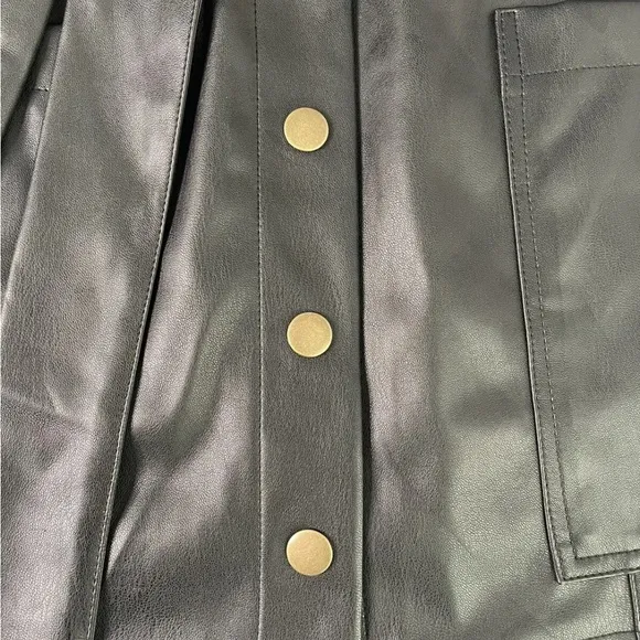 Young Fabulous and Broke Faux Leather skirt with Belt. Medium