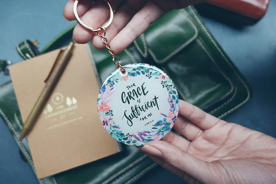Your Grace Is Sufficient For Me {Keychain & Car Charm}