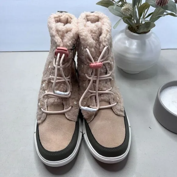 Youth Sorel Explorer Cozy Faux Shearling Winter Boot NY4897-260 Kid’s 5