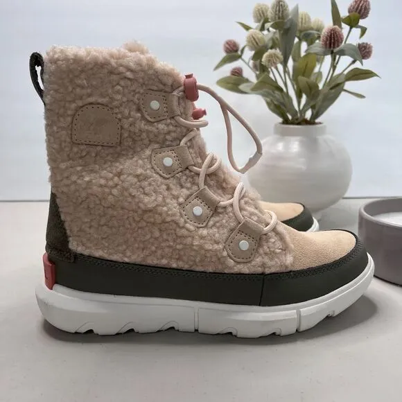 Youth Sorel Explorer Cozy Faux Shearling Winter Boot NY4897-260 Kid’s 5