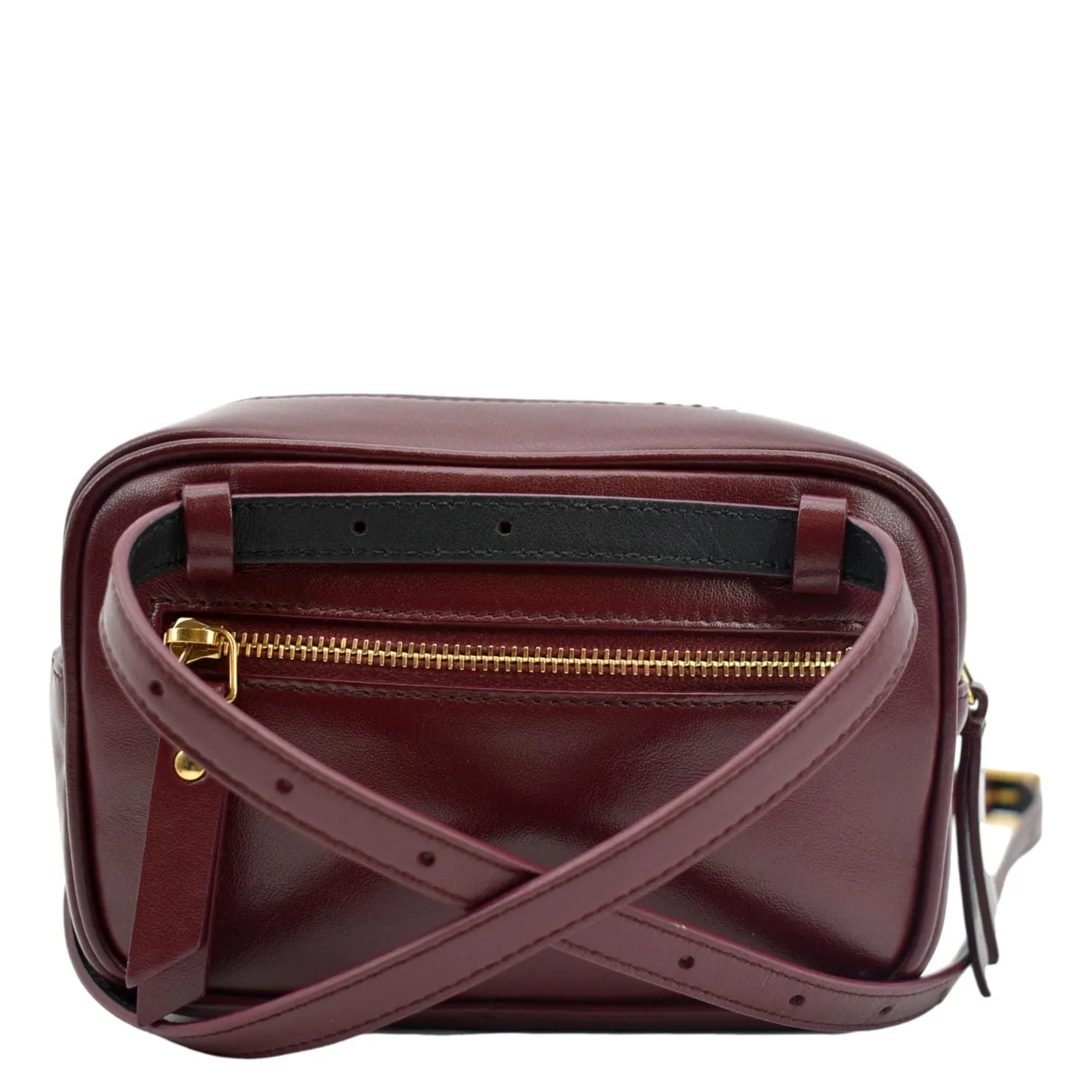YVES SAINT LAURENT Lou Calfskin Leather Crossbody Belt Bag Red