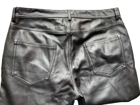 Zara Black Faux Leather Pants
