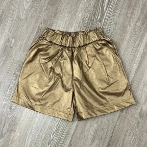 ZaZa Couture Gold Faux Leather Shorts