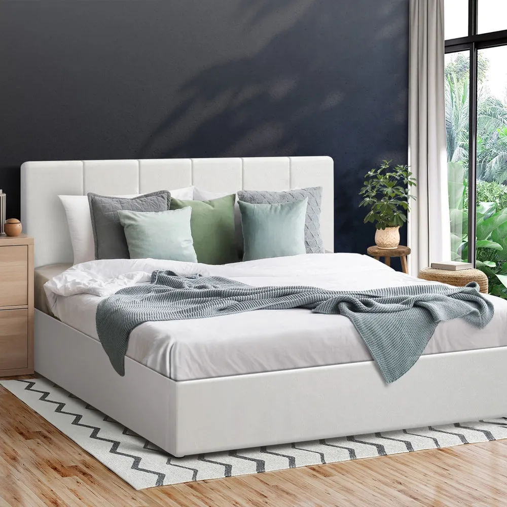 ZIA Bed Frame  Gas Lift Base PU Leather