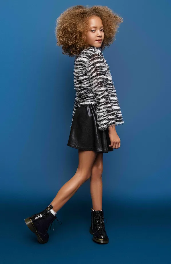 ZIPPER SKATER SKIRT BLACK