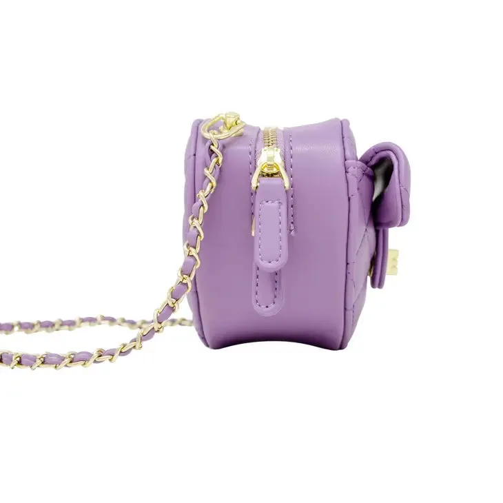 Zomi Gems Quilted Heart Crossbody Bag - Purple